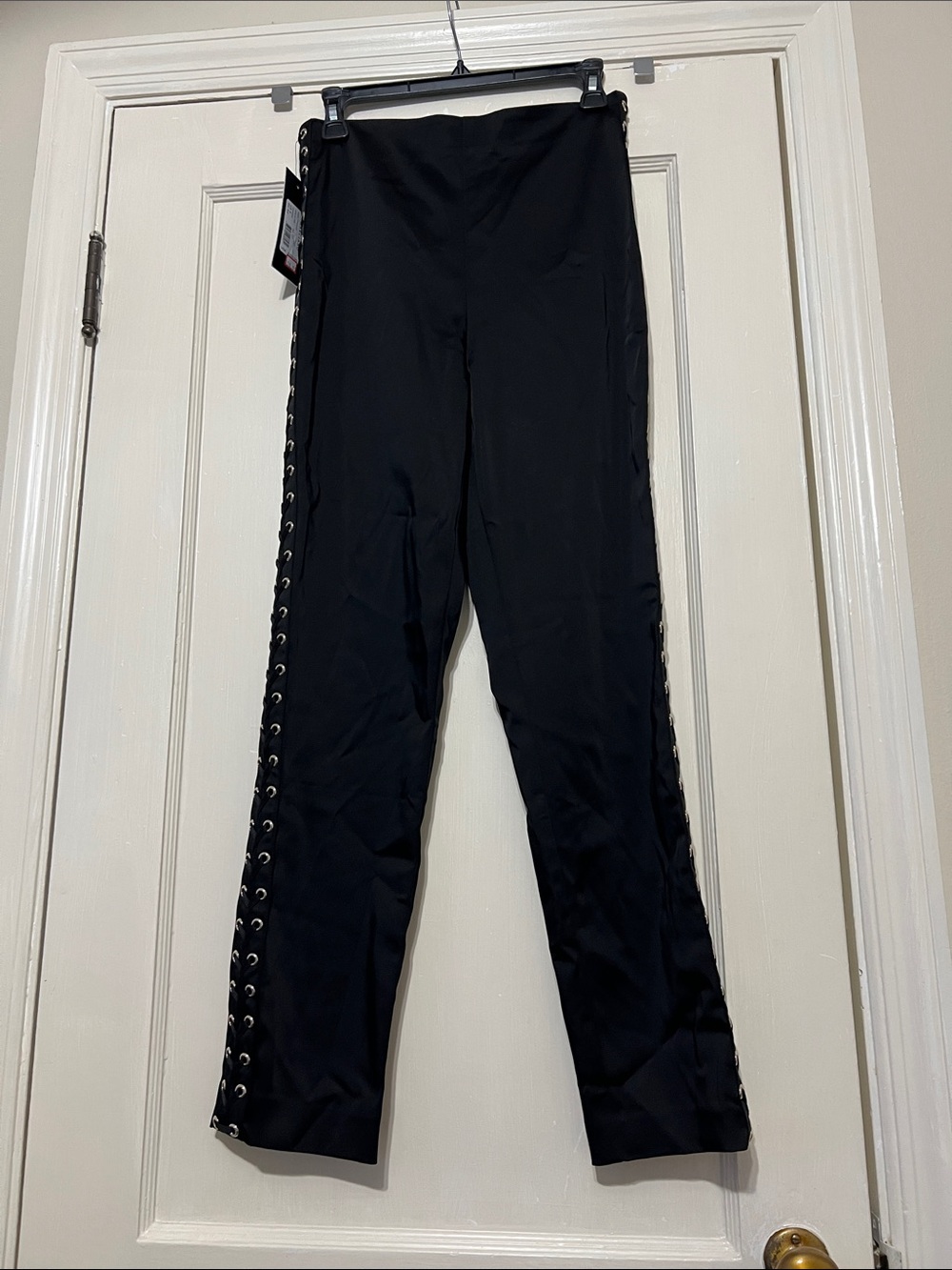 Marciano by Guess Black Lace-Up Side Seam Skinny Hot Pants